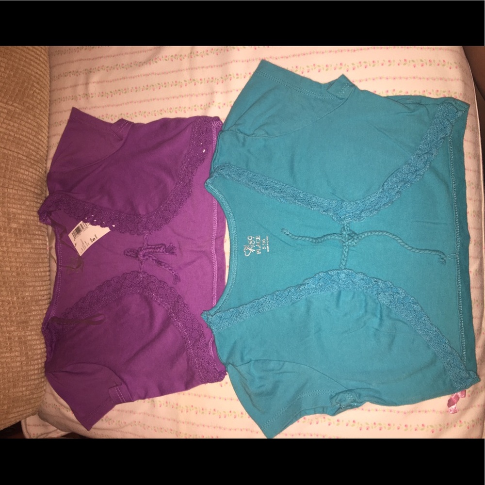 Awesome Girls Cap Sleeve Crochet Shrug . Sz 5/7.